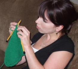 Knitting Jennifer